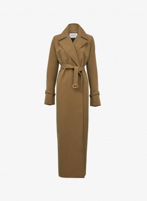 Beige Women's Alaia Trench-coat Coats Canada | T1H-6178