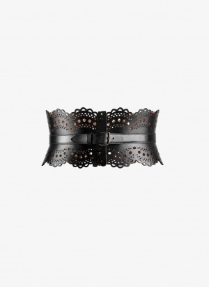 Black Women's Alaia Bustier Corset Belts Canada | G3K-0809