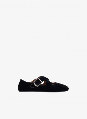 Black Women's Alaia Criss Cross Ballet Flats Canada | V3F-4674