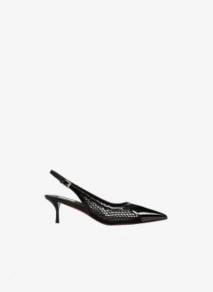 Black Women's Alaia Heart Slingbacks Pumps Canada | F9D-0432