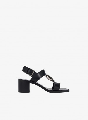 Black Women's Alaia Le Cœur Sandals Canada | J8L-5170