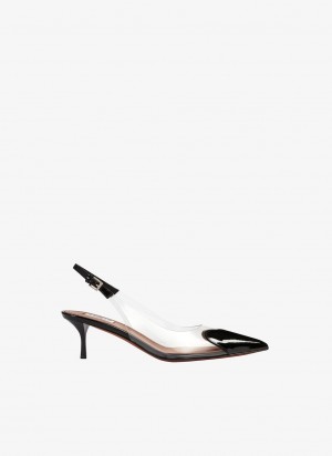 Black Women's Alaia Le Cœur Slingbacks Pumps Canada | R9C-3170