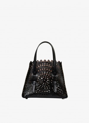 Black Women's Alaia Mina 20 Tote Bags Canada | Q3A-5308