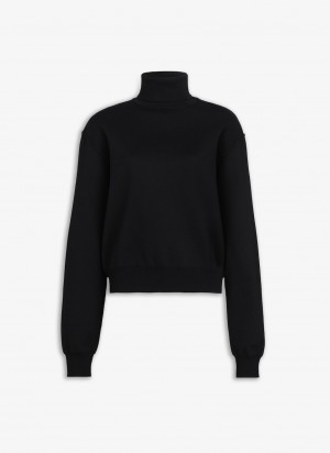 Black Women's Alaia Oversize Jumper Sweaters Canada | L0O-0296