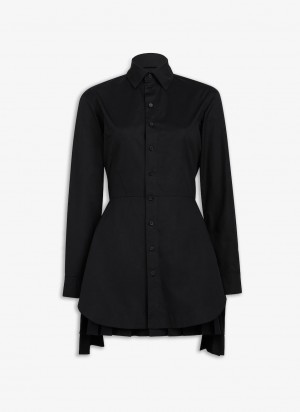 Black Women's Alaia Poplin Shirt Dress Canada | W2S-1258