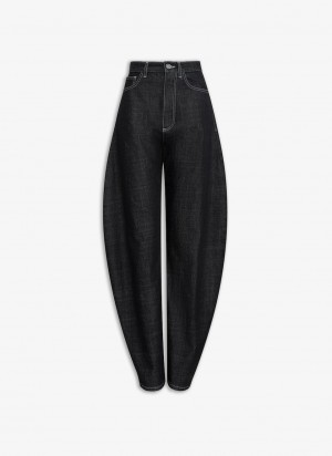 Black Women's Alaia Round Denim Pants Canada | C0V-3955