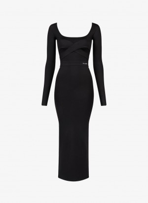 Black Women's Alaia Sculpting Jersey Dress Canada | V8N-8221