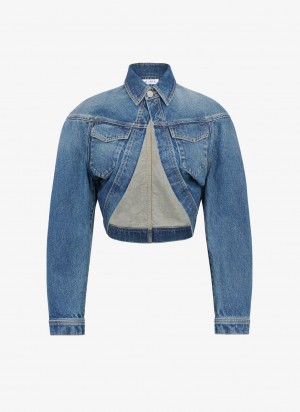 Blue Women's Alaia Denim Cardi Jackets Canada | R8N-7460