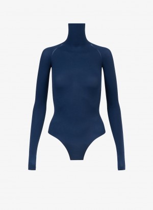 Blue Women's Alaia Second Skin Knit Body Bodysuits Canada | J6M-4655