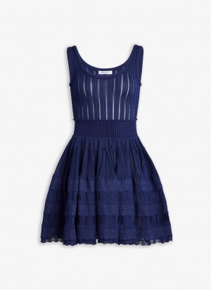 Blue Women's Alaia Shiny Crinoline Dress Canada | S6L-9533