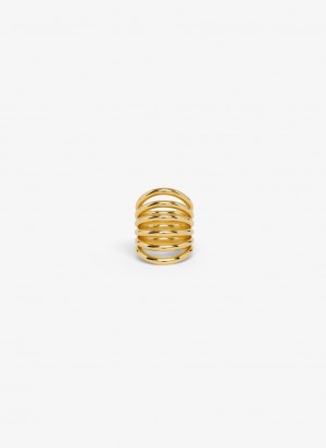 Gold Women's Alaia Big Loop Rings Canada | N2U-9275