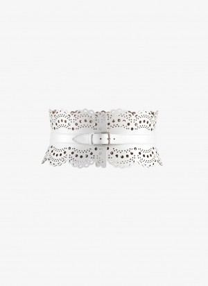 Optic White Women's Alaia Bustier Corset Belts Canada | T1S-0677