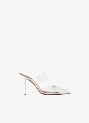 Optic White Women's Alaia Le Cœur Mules Canada | A9Q-1934