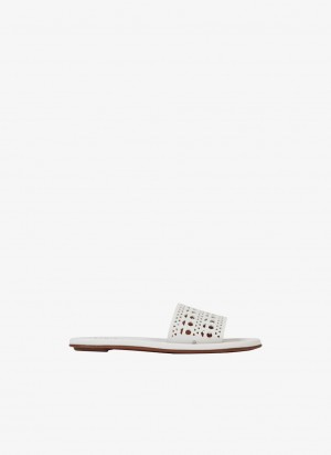 White Women's Alaia Mules Mules Canada | M6N-3429