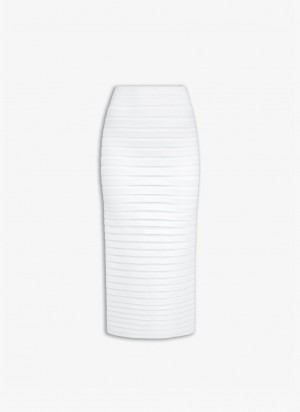 White Women's Alaia Pencil Skirts Canada | R2K-1267