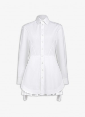 White Women's Alaia Poplin Shirt Dress Canada | Z8Q-5476