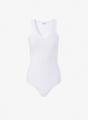 White Women's Alaia Tank Body Bodysuits Canada | F7F-5905