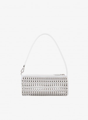 White Women's Alaia Tube Shoulder Bags Canada | L7J-3681