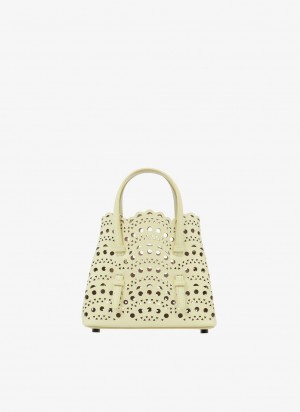 Yellow Women's Alaia Mina 16 Tote Bags Canada | L7U-4485