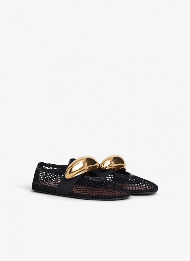 Black Women's Alaia Ballet Jewel Flats Canada | X0I-7118