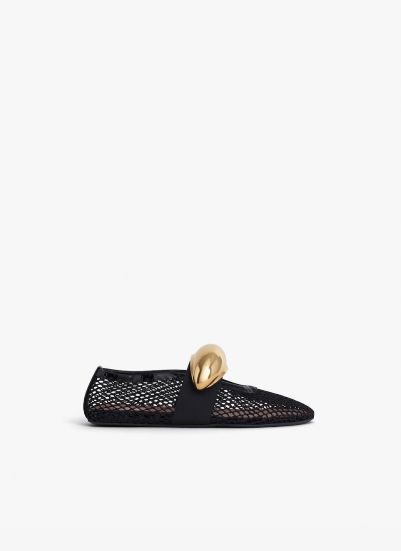 Black Women\'s Alaia Ballet Jewel Flats Canada | X0I-7118