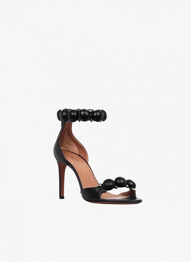 Black Women's Alaia Bombe Sandals Canada | D7O-6666