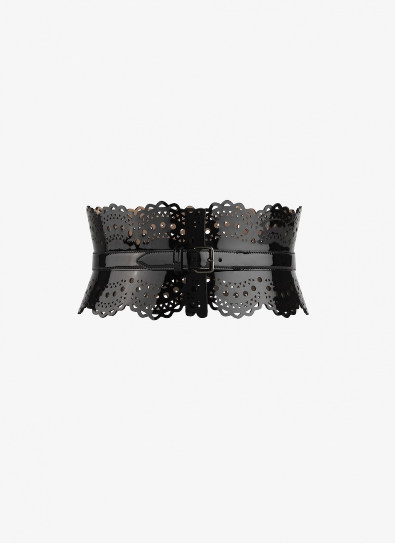 Black Women\'s Alaia Bustier Corset Belts Canada | R1T-9168