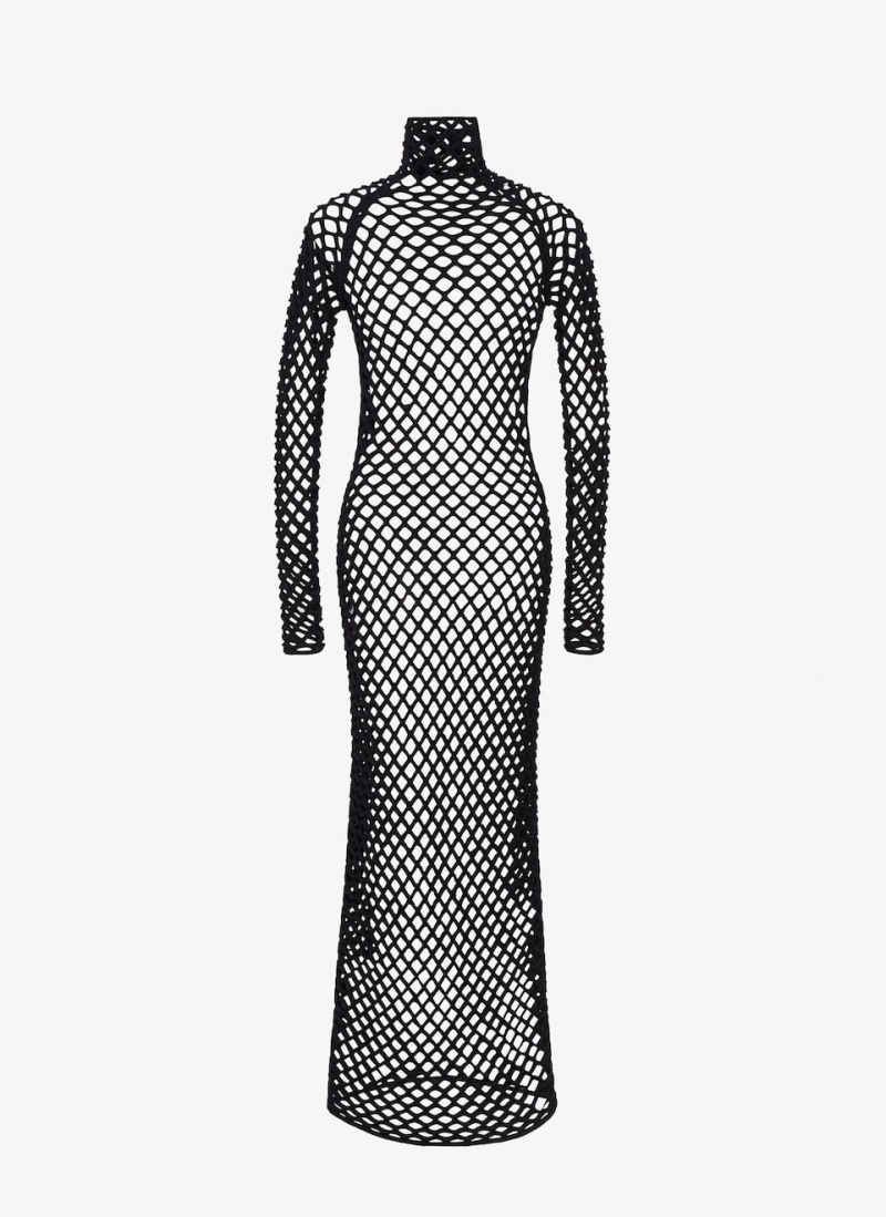 Black Women\'s Alaia Cage Knit Tube Dress Canada | D9L-3695