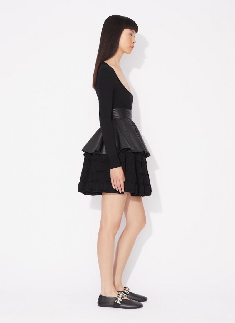 Black Women's Alaia Crinoline Dress Canada | R5D-2192