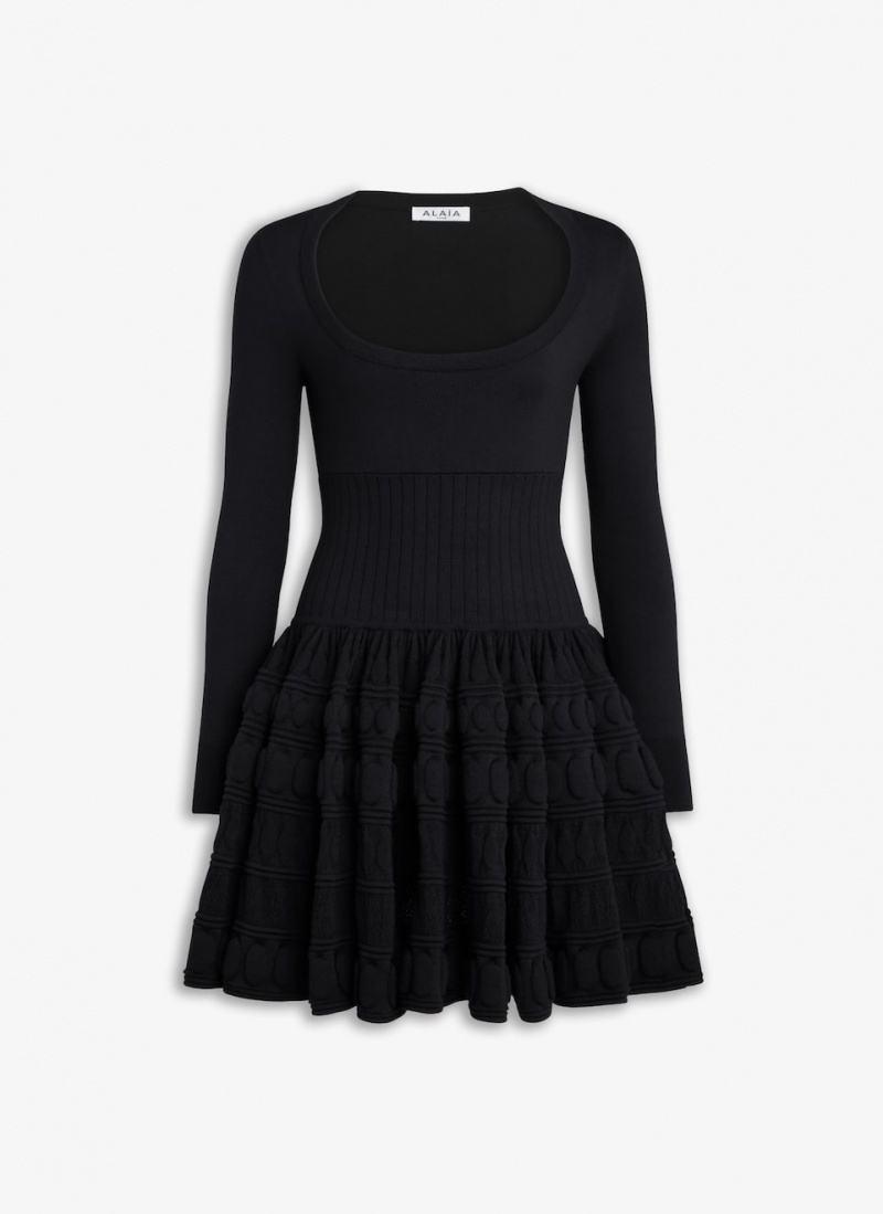 Black Women\'s Alaia Crinoline Dress Canada | R5D-2192