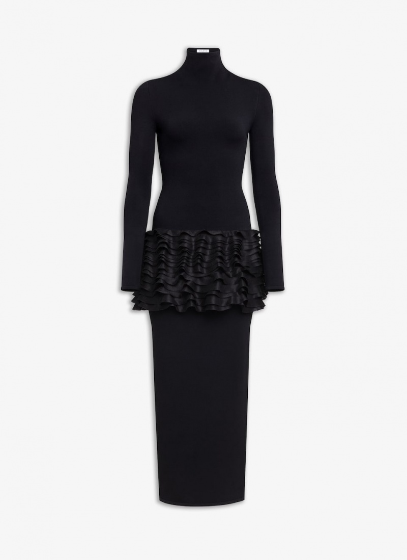 Black Women\'s Alaia Frill Dress Canada | Z0V-5939