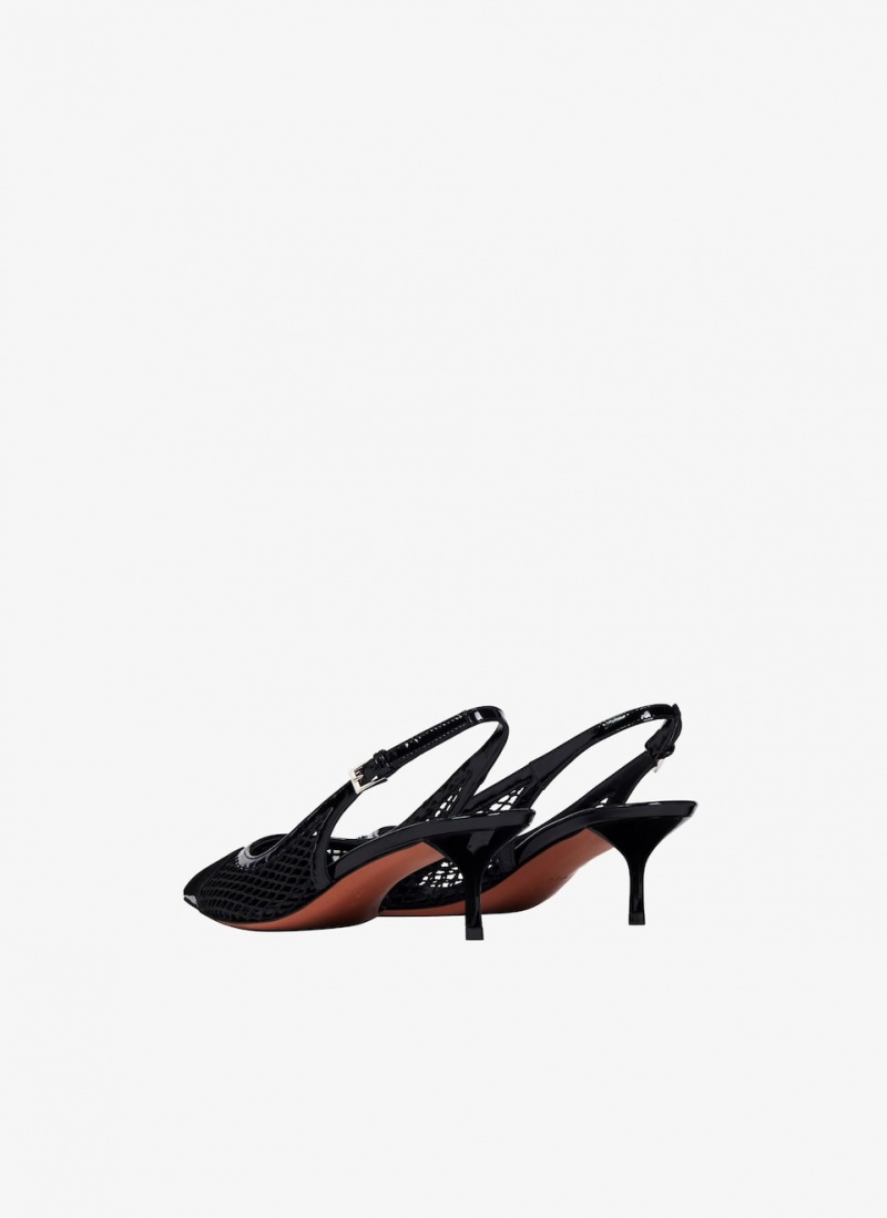 Black Women's Alaia Heart Slingbacks Pumps Canada | F9D-0432