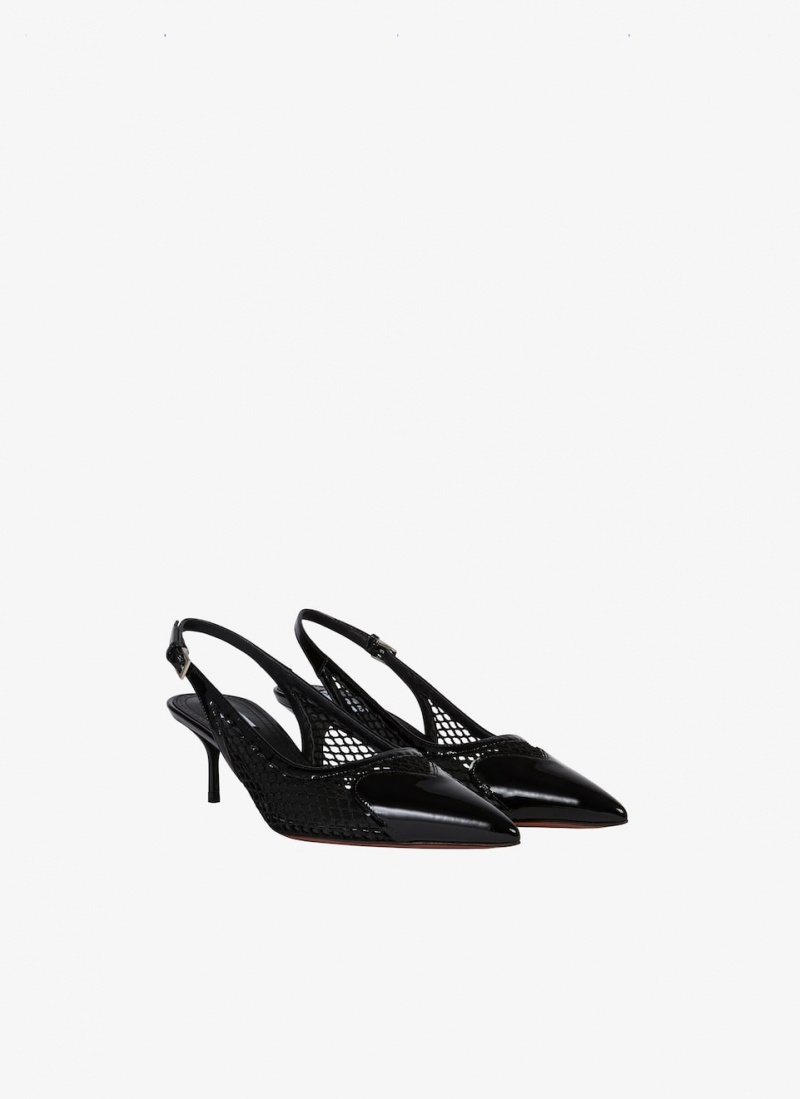 Black Women's Alaia Heart Slingbacks Pumps Canada | F9D-0432