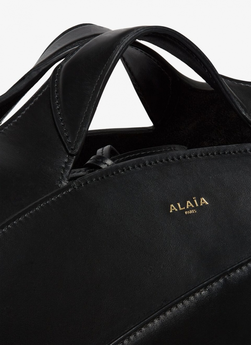 Black Women's Alaia Khaima Medium Tote Bags Canada | K2X-8806