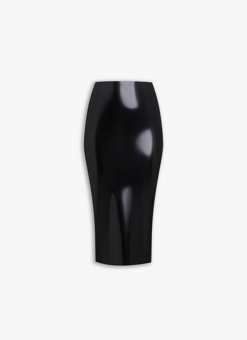 Black Women\'s Alaia Latex Pencil Skirts Canada | M4R-8766