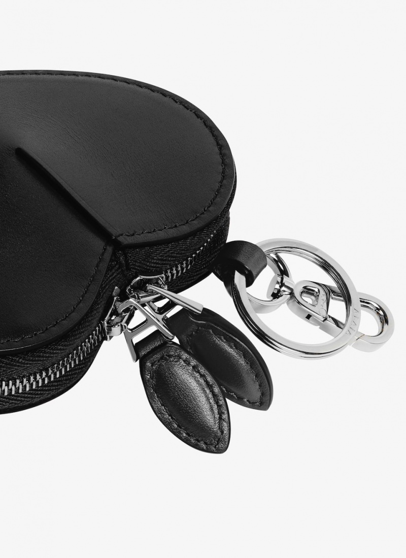 Black Women's Alaia Le Cœur Coin Purse Wallets Canada | M2X-1736