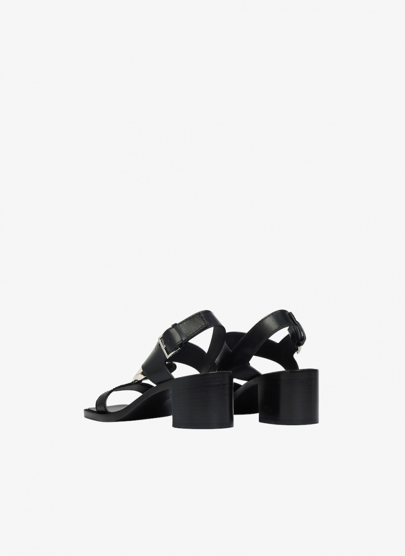 Black Women's Alaia Le Cœur Sandals Canada | J8L-5170