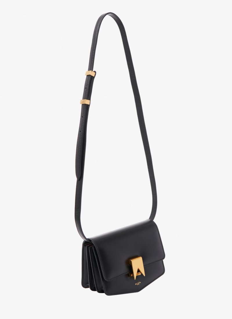 Black Women's Alaia Le Papa Small Shoulder Bags Canada | B9G-0215