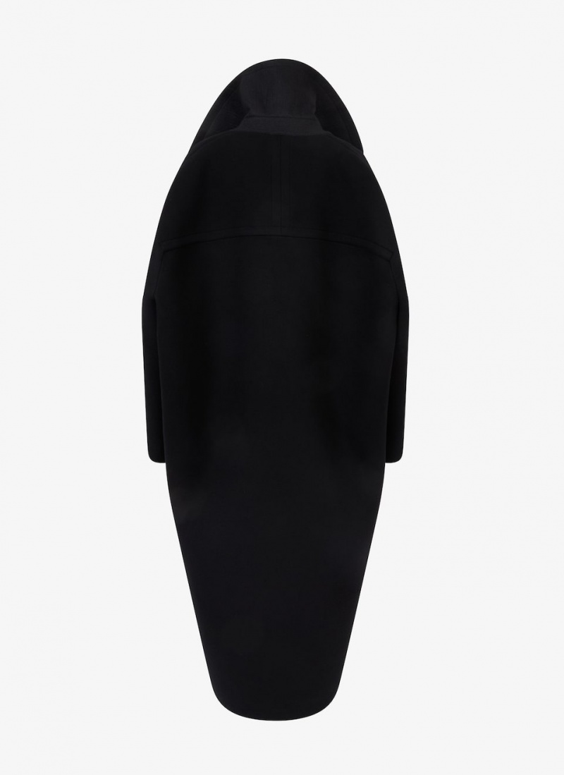 Black Women's Alaia Maxi Wool Coats Canada | W7Z-6531