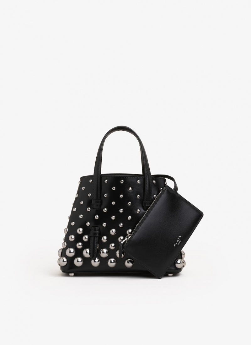 Black Women's Alaia Mina 20 Tote Bags Canada | E2C-3198