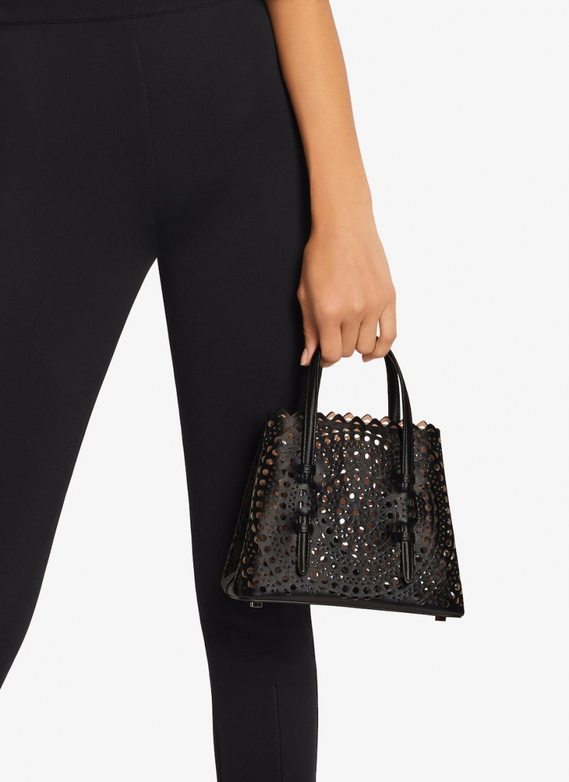 Black Women's Alaia Mina 20 Tote Bags Canada | Q3A-5308