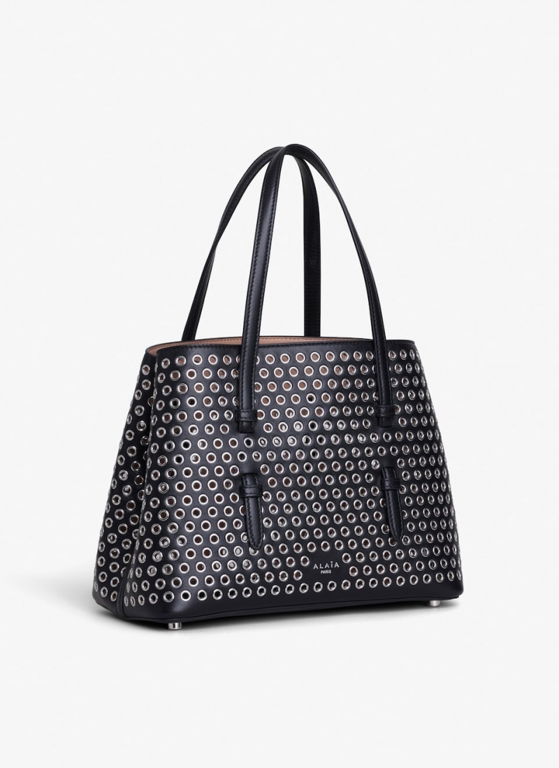 Black Women's Alaia Mina 25 Tote Bags Canada | L1L-3125