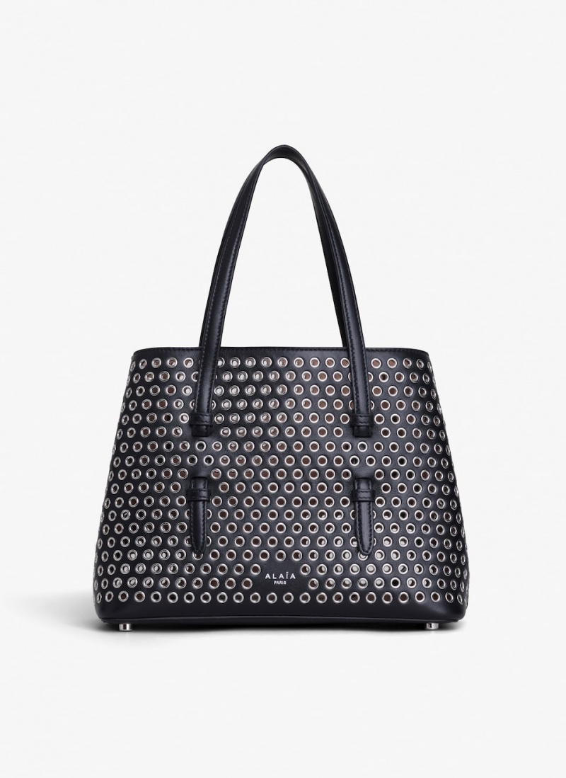 Black Women\'s Alaia Mina 25 Tote Bags Canada | L1L-3125