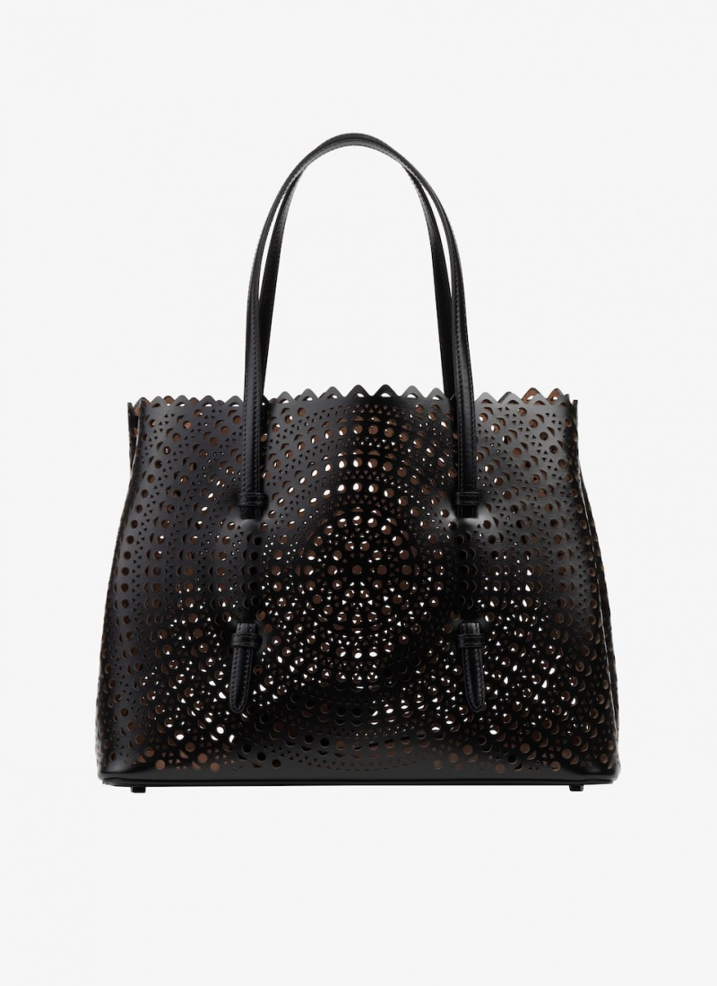 Black Women\'s Alaia Mina 32 Tote Bags Canada | V7S-1490