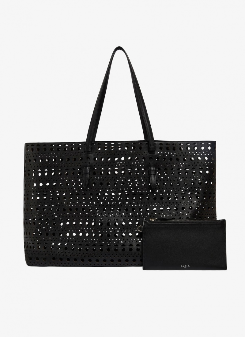 Black Women's Alaia Mina 44 Tote Bags Canada | O1F-3162