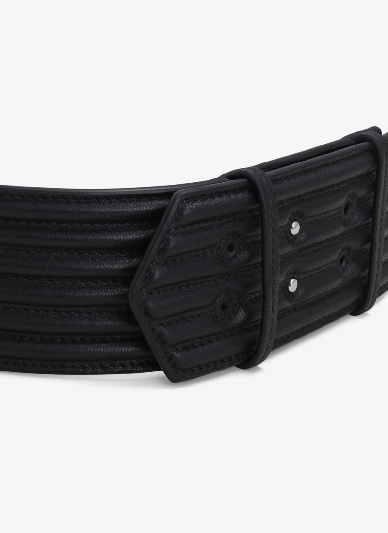 Black Women's Alaia Padded Belts Canada | M5Q-2780