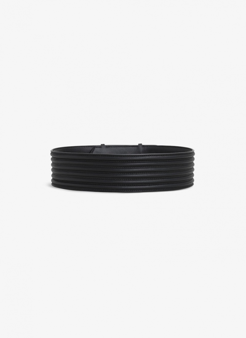 Black Women\'s Alaia Padded Belts Canada | M5Q-2780