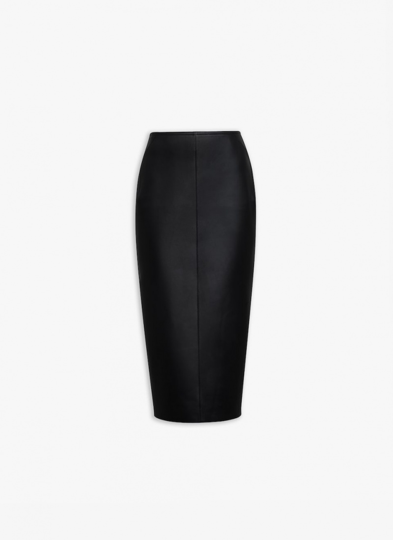 Black Women\'s Alaia Pencil Leather Skirts Canada | L0X-0678