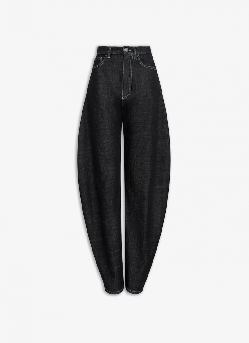 Black Women\'s Alaia Round Denim Pants Canada | C0V-3955