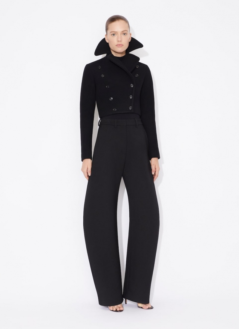 Black Women's Alaia Round Wools Pants Canada | N2V-3949